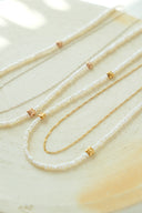 Pearl 2set flower necklace