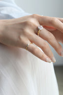 2tone gem ring / Oval
