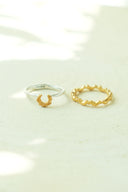 Moon & frill ring / 2set