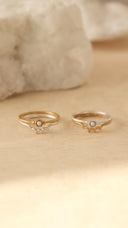 Scallop pearl ring / 2set