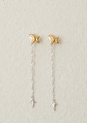 Crescent pierce / star charm
