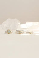 2tone gem ring / S