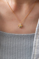 Perfume bottle necklace / butterfly