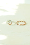 Moon & frill ring / 2set