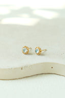 Flower 2tone gem pierce