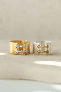 China button ring / サイズオーダー / シルバー