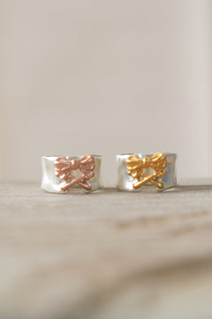 plump ribbon corset ring / サイズオーダー / ゴールド