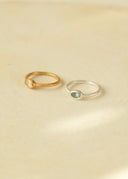 2set ring / stone & frill