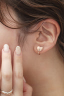 Dot heart earring / emiru x momota　