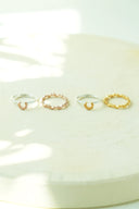Moon & frill ring / 2set