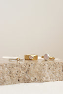 2tone gem ring / S
