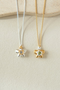Perfume bottle necklace / butterfly / 受注生産 / シルバー