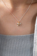 Perfume bottle necklace / butterfly