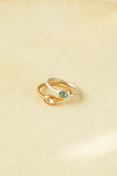 oval stone ring / サイズオーダー / シルバー