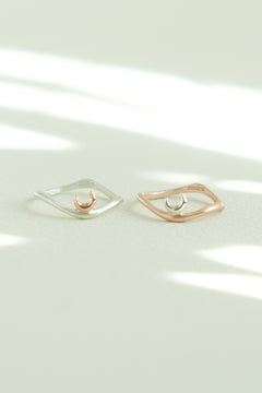 Waxing moon ring / サイズオーダー / シルバー