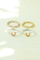 Moon & frill ring / 2set