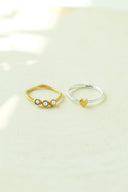 Pearl heart ring / 2set