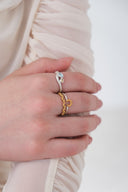 Moon & frill ring / 2set