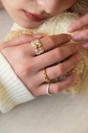 Knit corset ring
