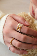 Knit corset ring