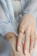 2tone gem ring / M