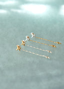 Crescent pierce / star charm