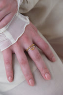 Moon & frill ring / 2set