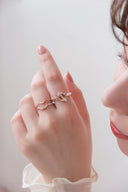 Moon chain frill ring / 2set