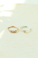 Pearl heart ring / 2set