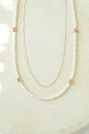 Pearl 2set flower necklace
