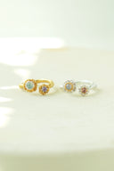 Flower stone ring