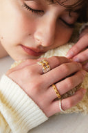 Knit corset ring