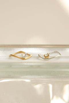 Waxing moon ring / サイズオーダー / シルバー