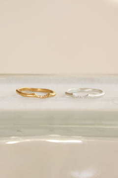 Waning moon ring / サイズオーダー / シルバー
