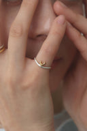 Waxing moon ring