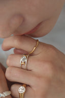 Waning moon ring