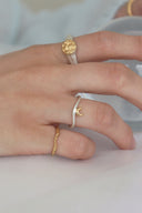 Waxing moon ring