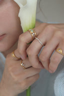 Waning moon ring