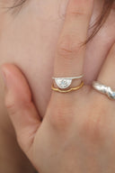 Waning moon ring
