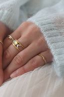 Waning moon ring