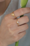 Waxing moon ring