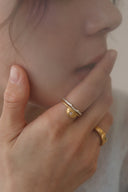 Waning moon ring