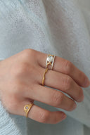 Waning moon ring
