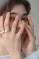 Waxing moon ring