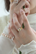 Buckle heart ring
