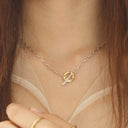 Frill 2tone necklace