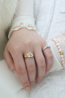 Buckle heart ring