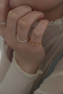 Scallop pearl ring / 2set