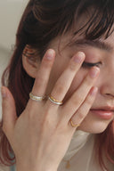 Scallop pearl ring / 2set