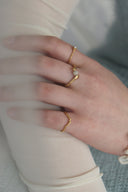 Scallop pearl ring / 2set